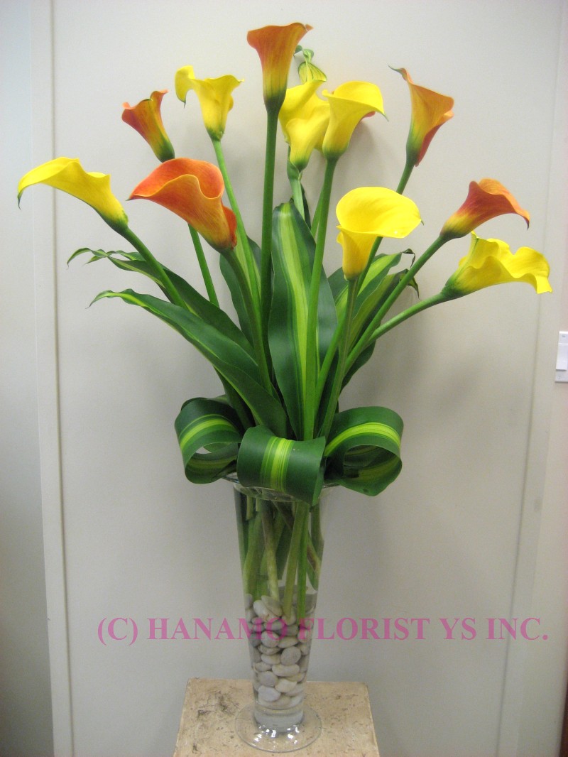VASE053 Tall vase Calla in two colours